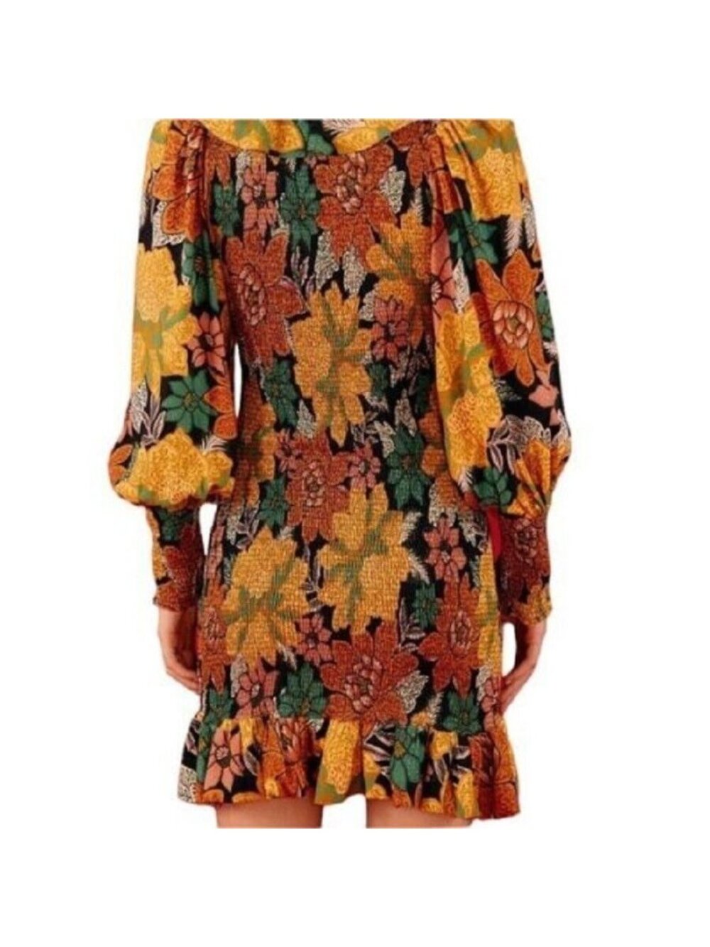 Farm Rio Garden Print Mini Dress - Smocked Bodice, Size XL, New with Tags - Picture 4 of 4